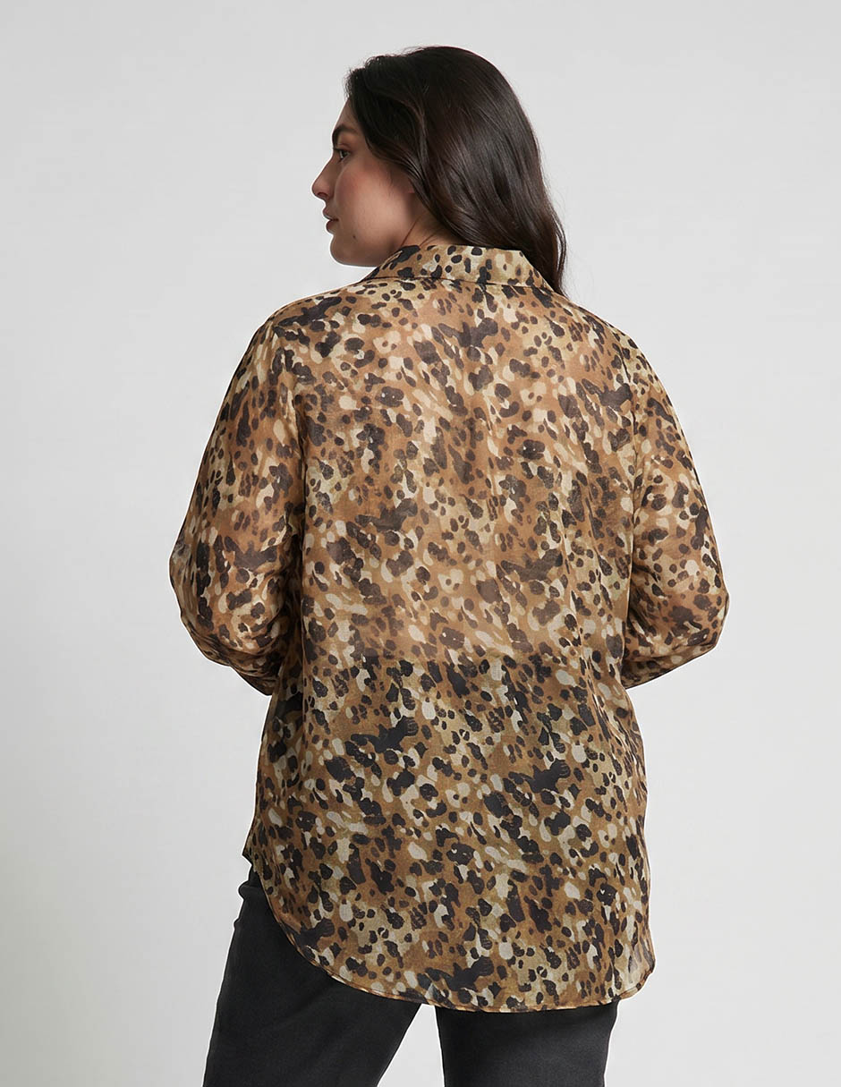 Blusa camisera manga larga para mujer 2
