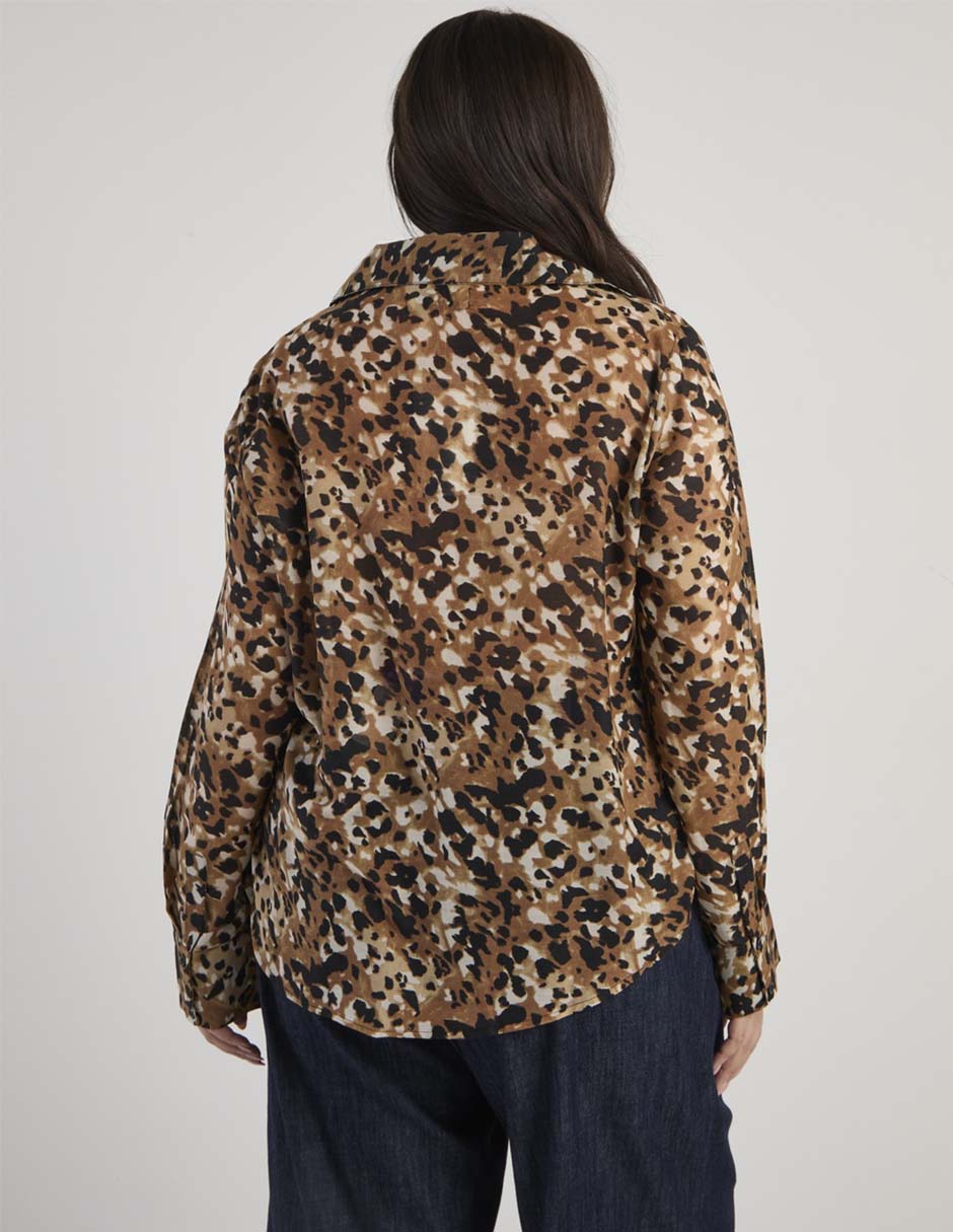 Blusa camisera manga larga para mujer 6