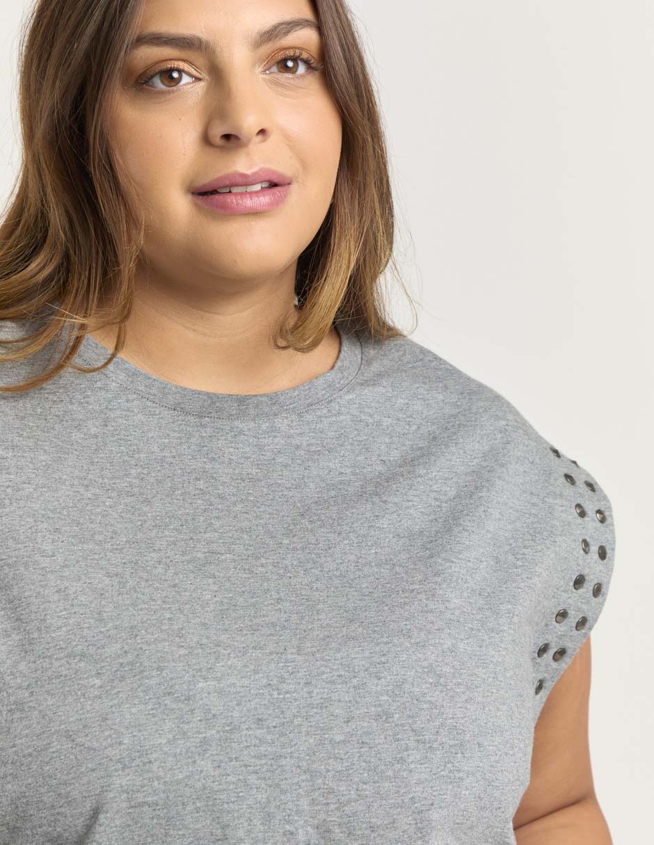 Playera manga corta cuello redondo para mujer 4