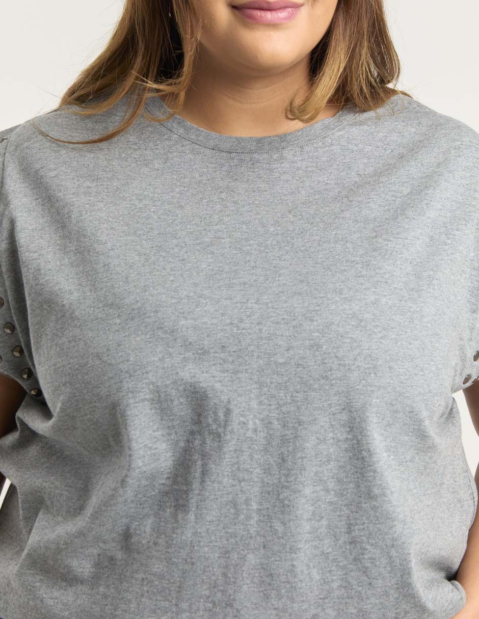 Playera manga corta cuello redondo para mujer 5