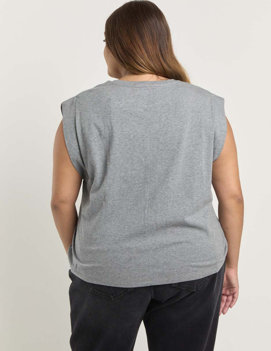 Playera manga corta cuello redondo para mujer 6