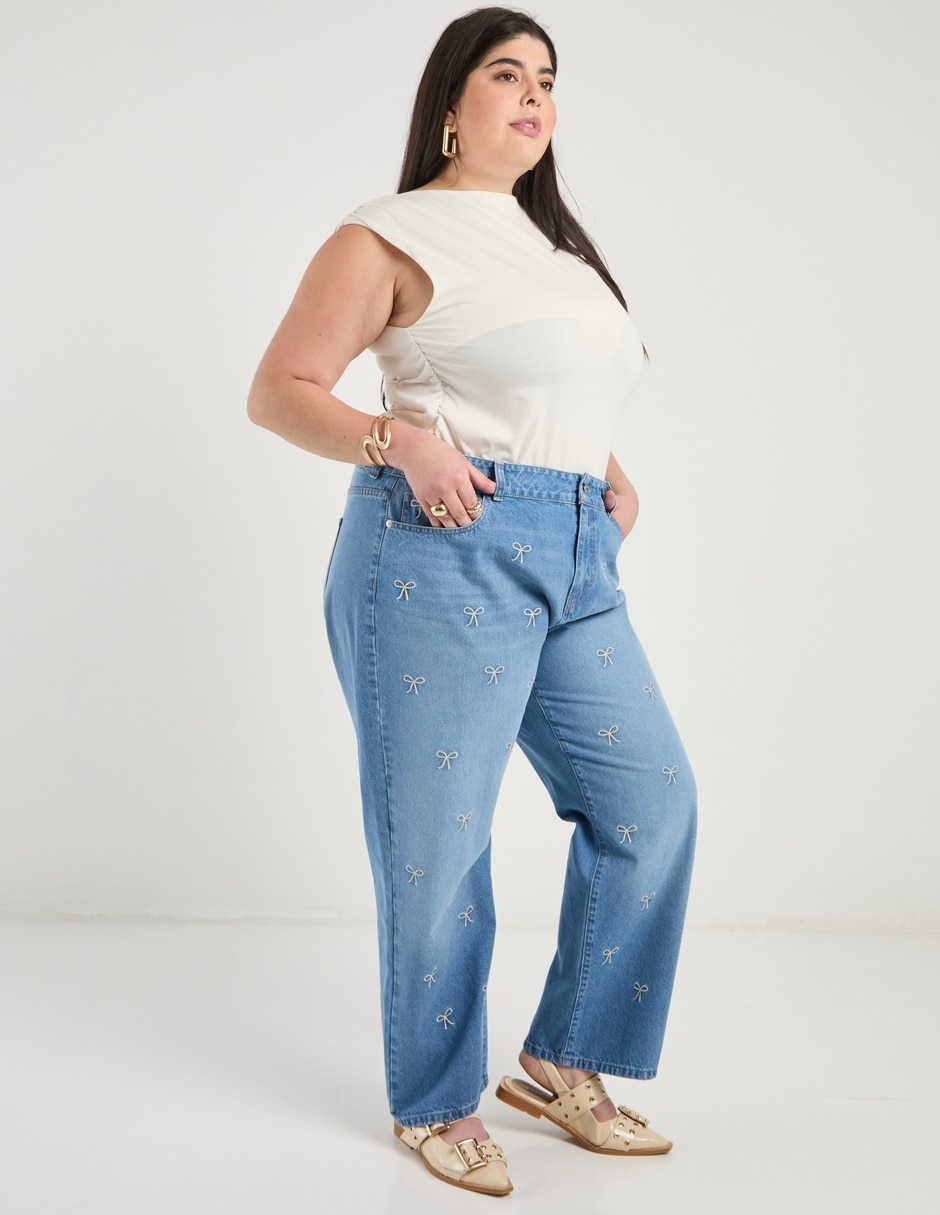 Jeans straight para mujer 5