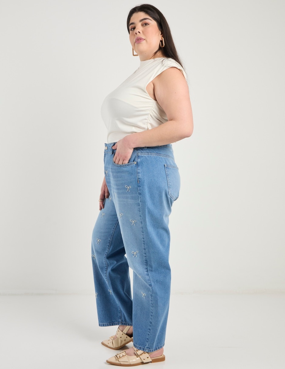 Jeans straight para mujer 4