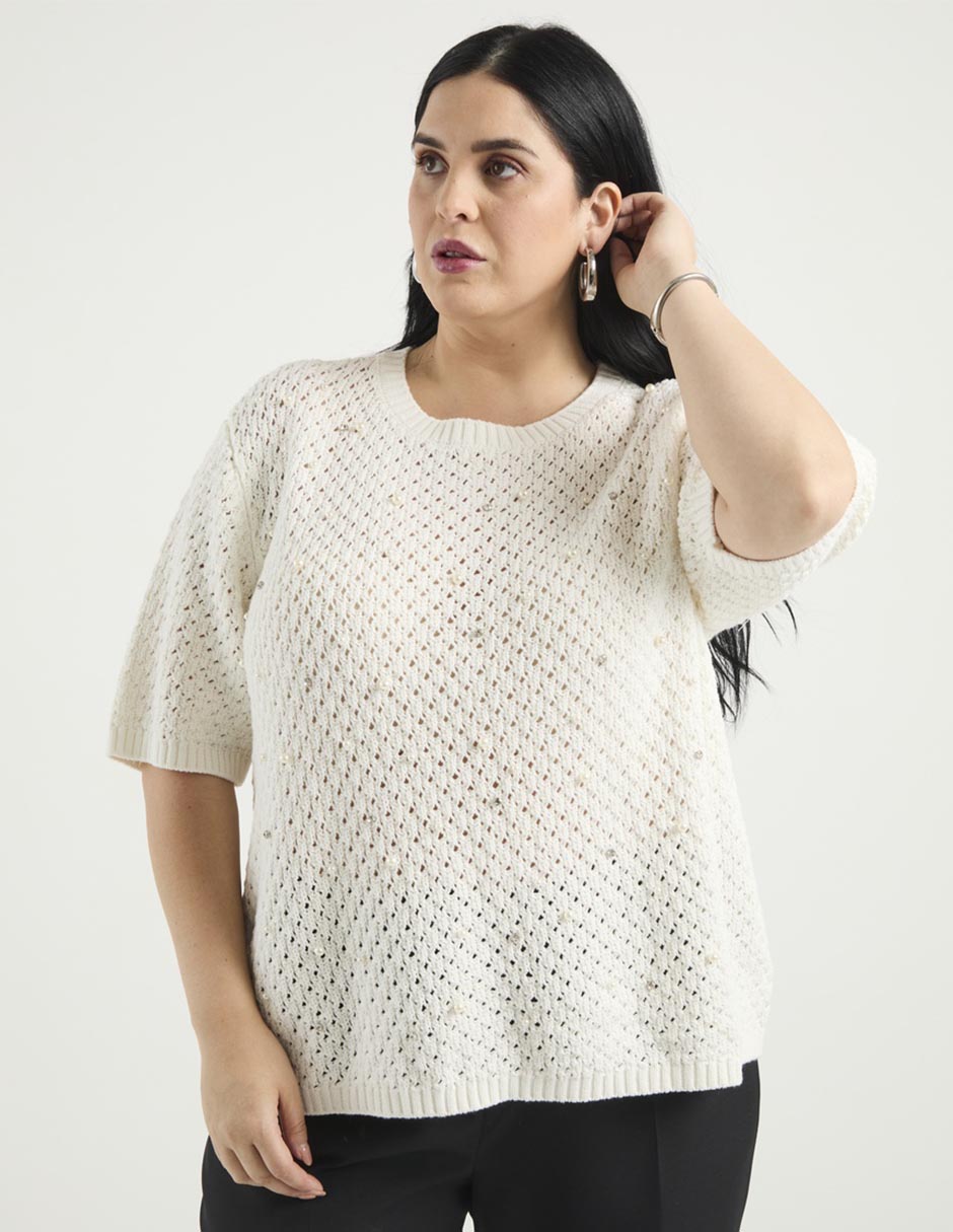 Suéter cuello redondo para mujer Suéter cuello redondo para mujer