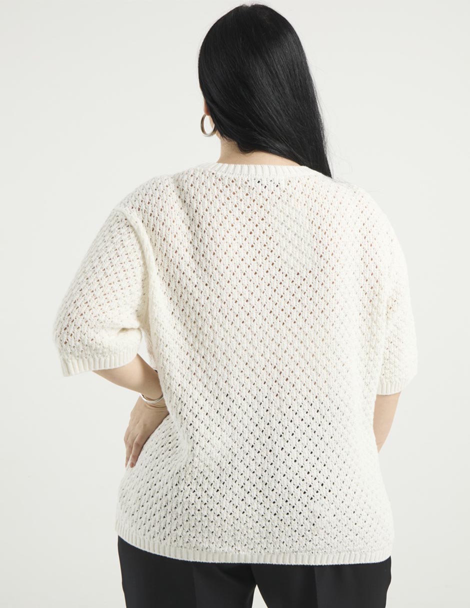 Suéter cuello redondo para mujer 4