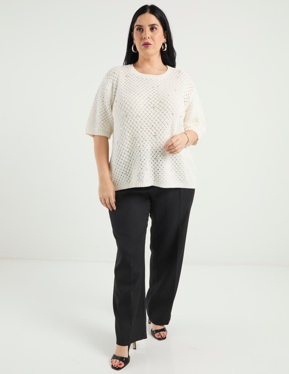 Suéter cuello redondo para mujer 3