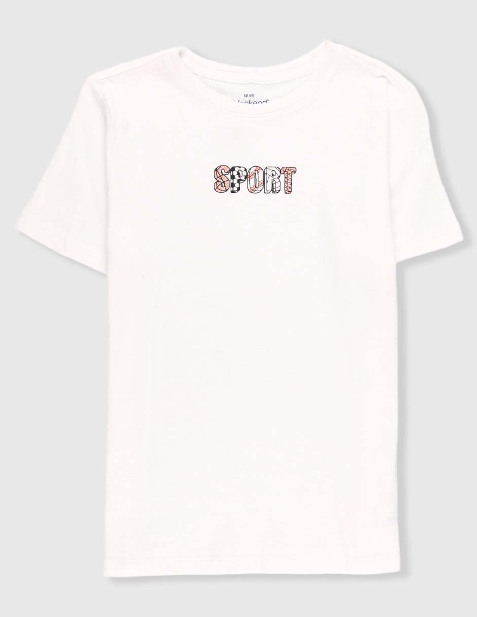 Playera Weekend manga corta para niño