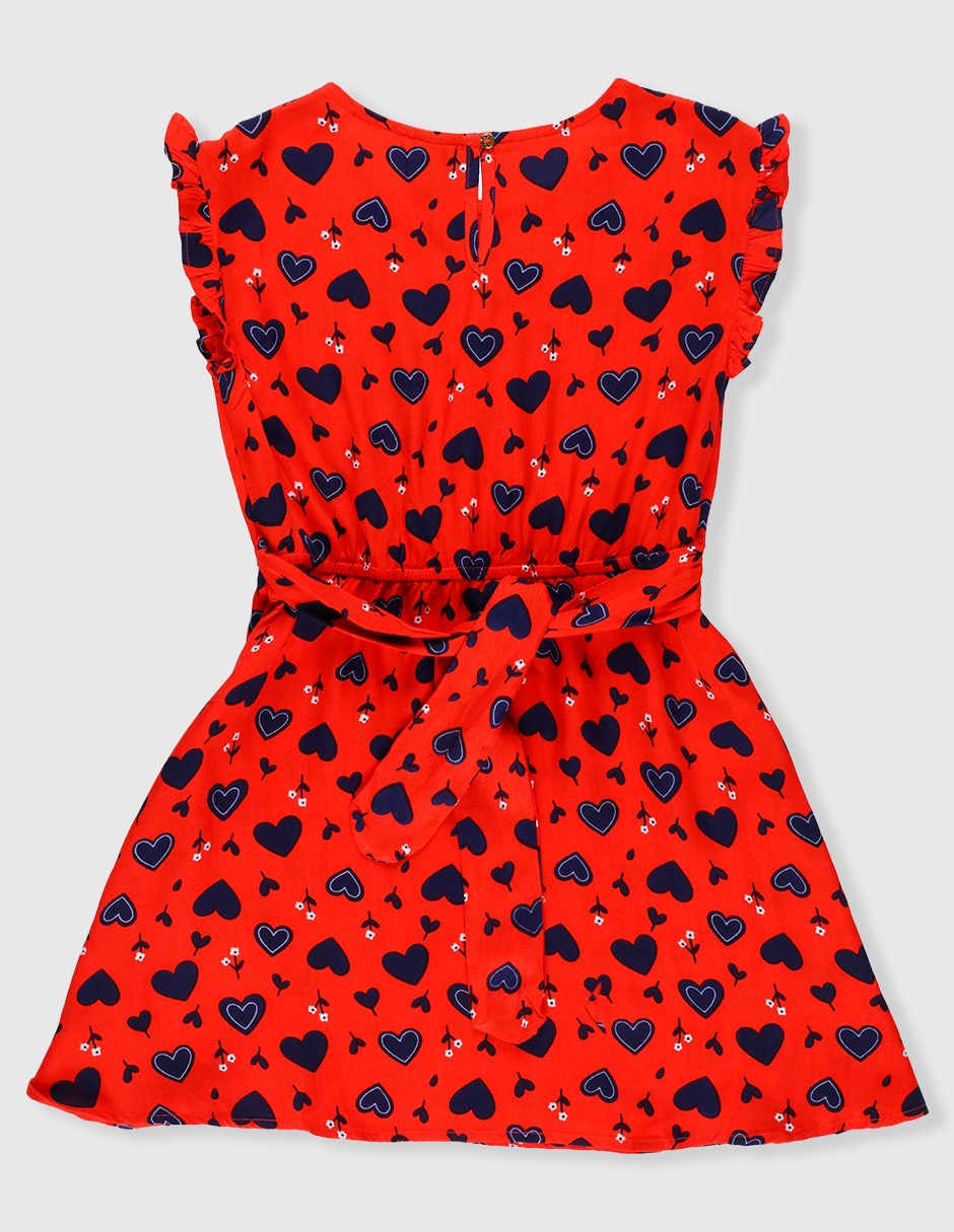 Vestido manga volantes para niña