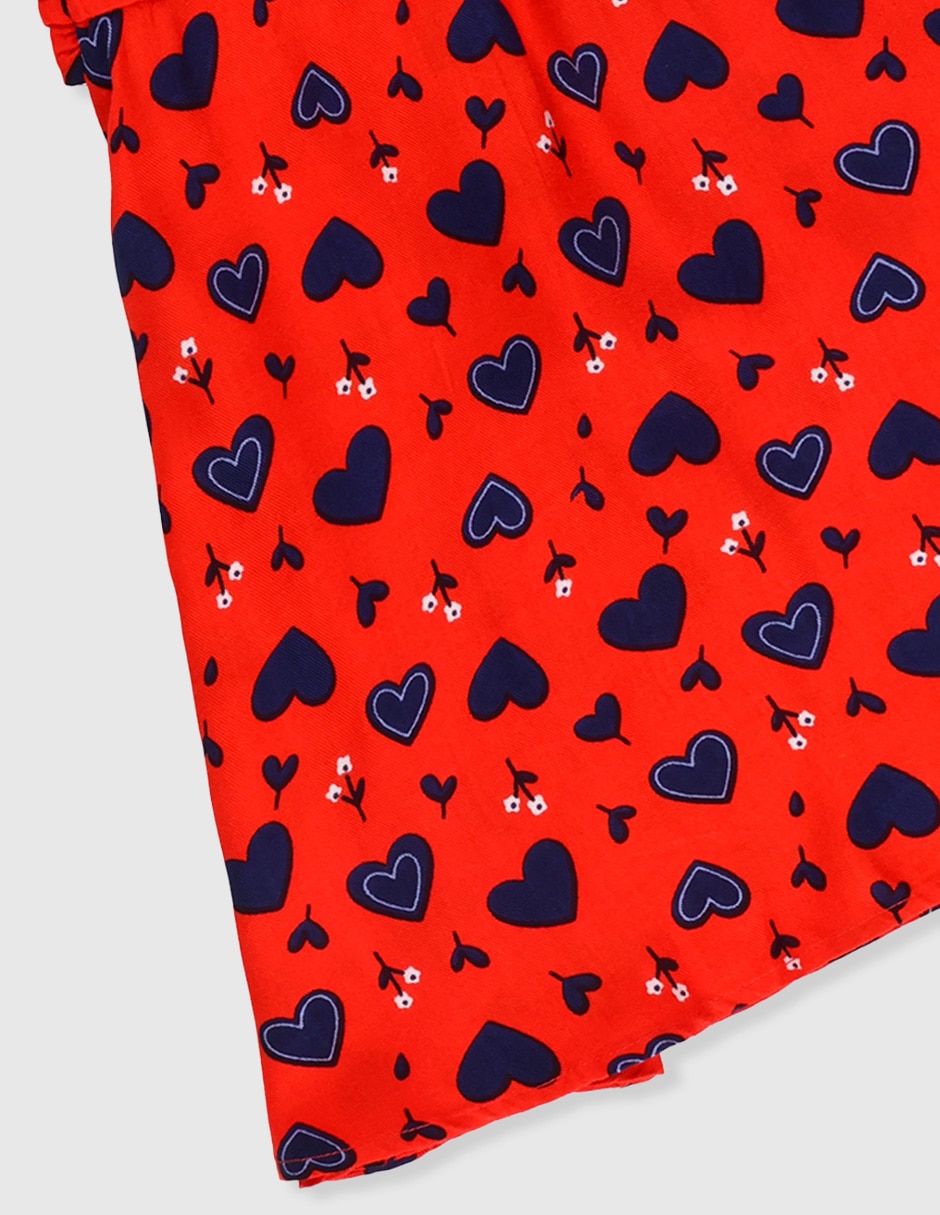 Vestido manga volantes para niña