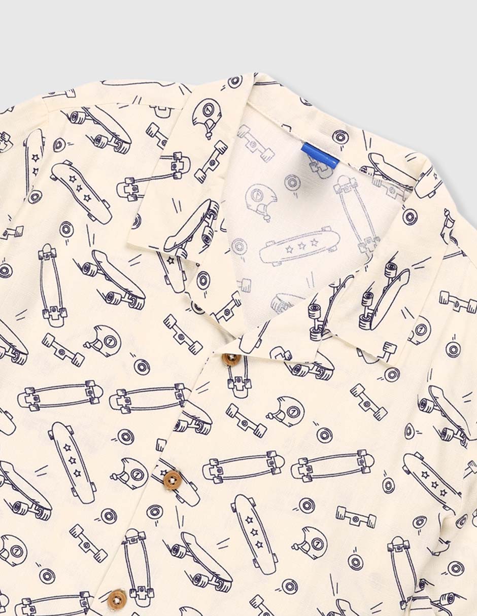 Camisa casual manga corta para niño