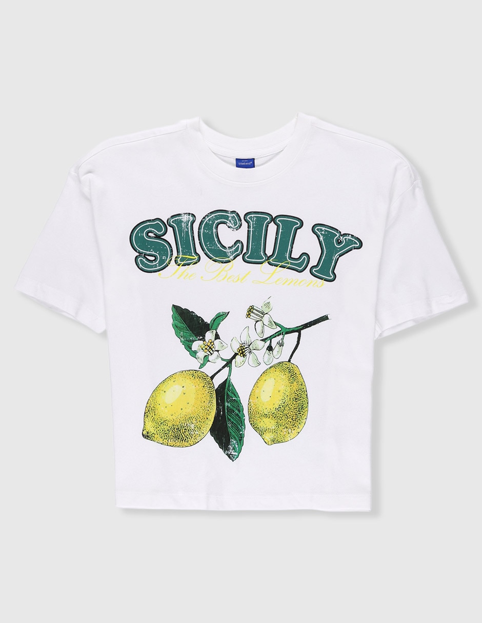 Playera manga corta para niña