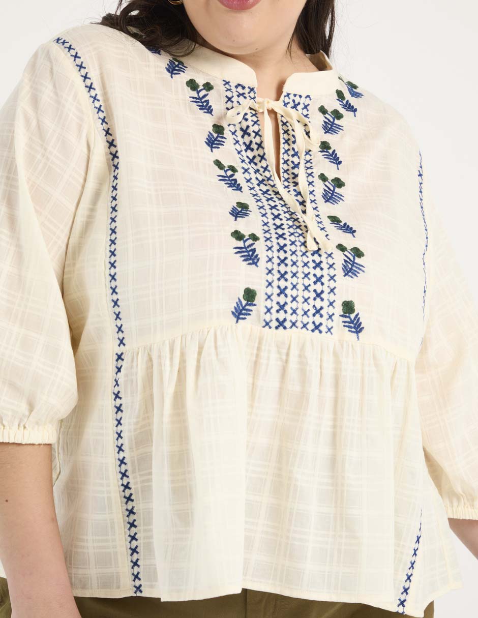 Blusa manga 3/4 para mujer 7