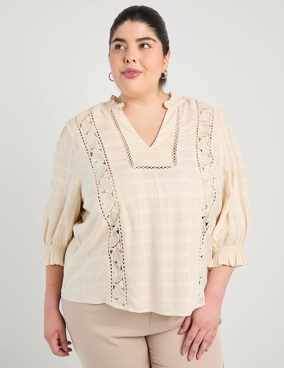 Blusa manga 3/4 para mujer 1