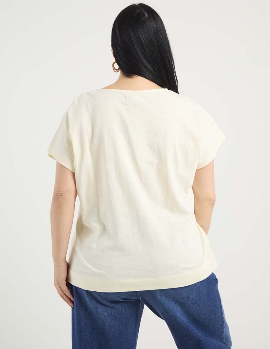 Playera manga corta Weekend Plus cuello redondo para mujer