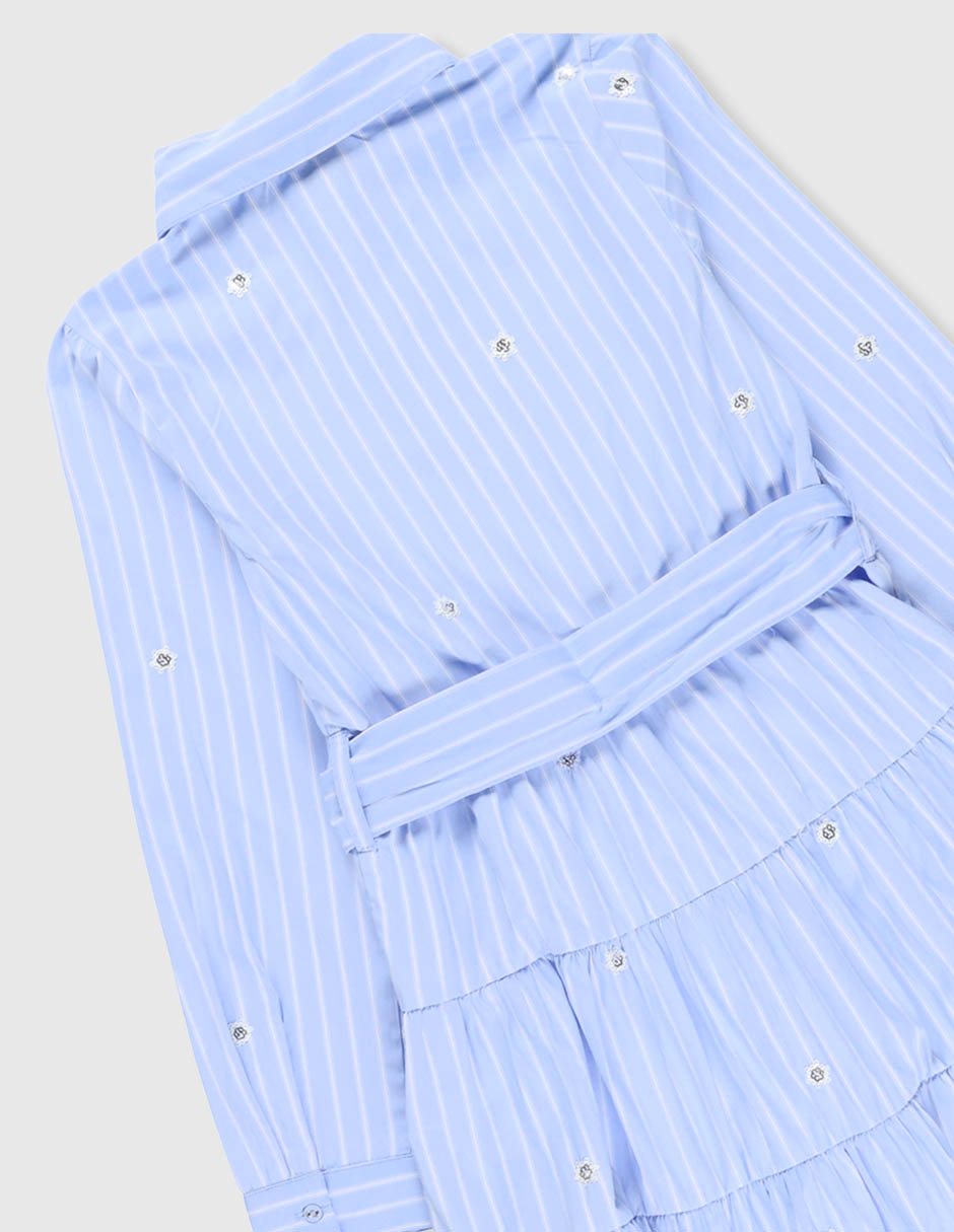 Vestido manga con puño para niña