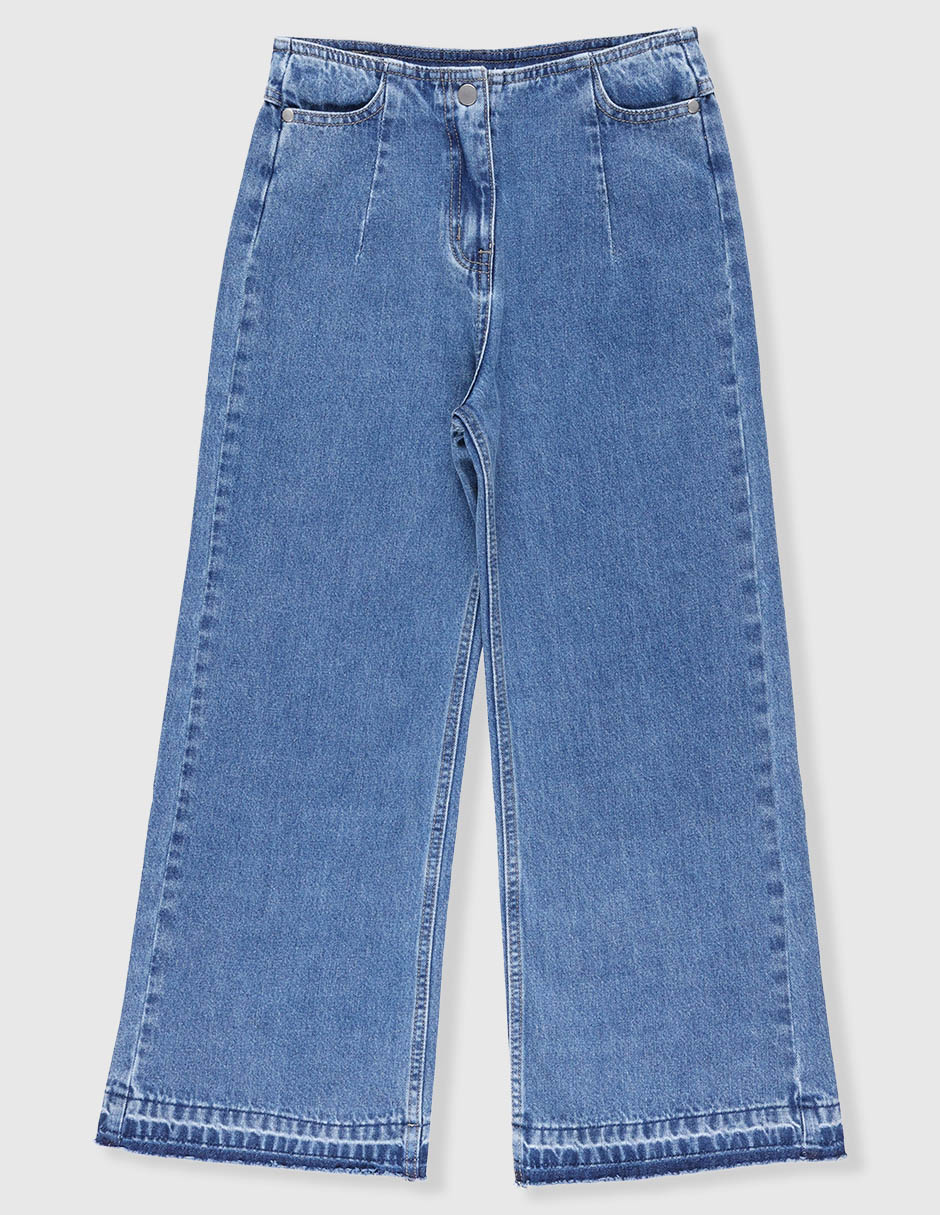 Jeans wide leg Weekend lavado desgastado para niña
