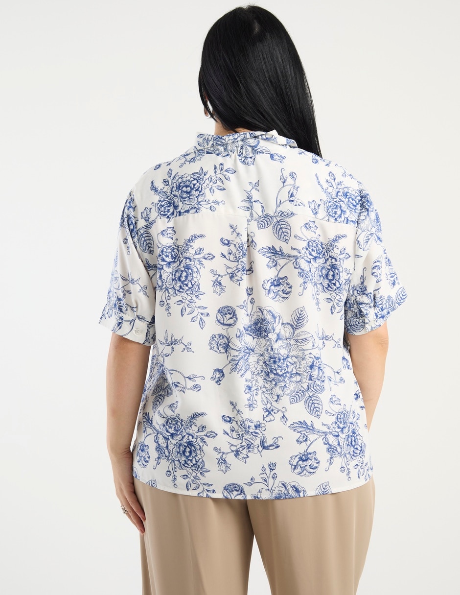 Blusa Contempo Plus manga al codo para mujer