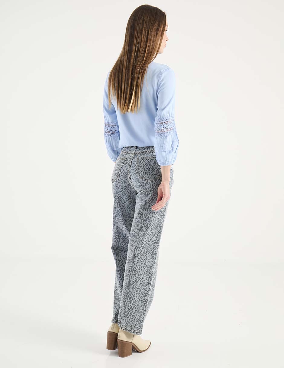 Jeans relaxed boot para mujer