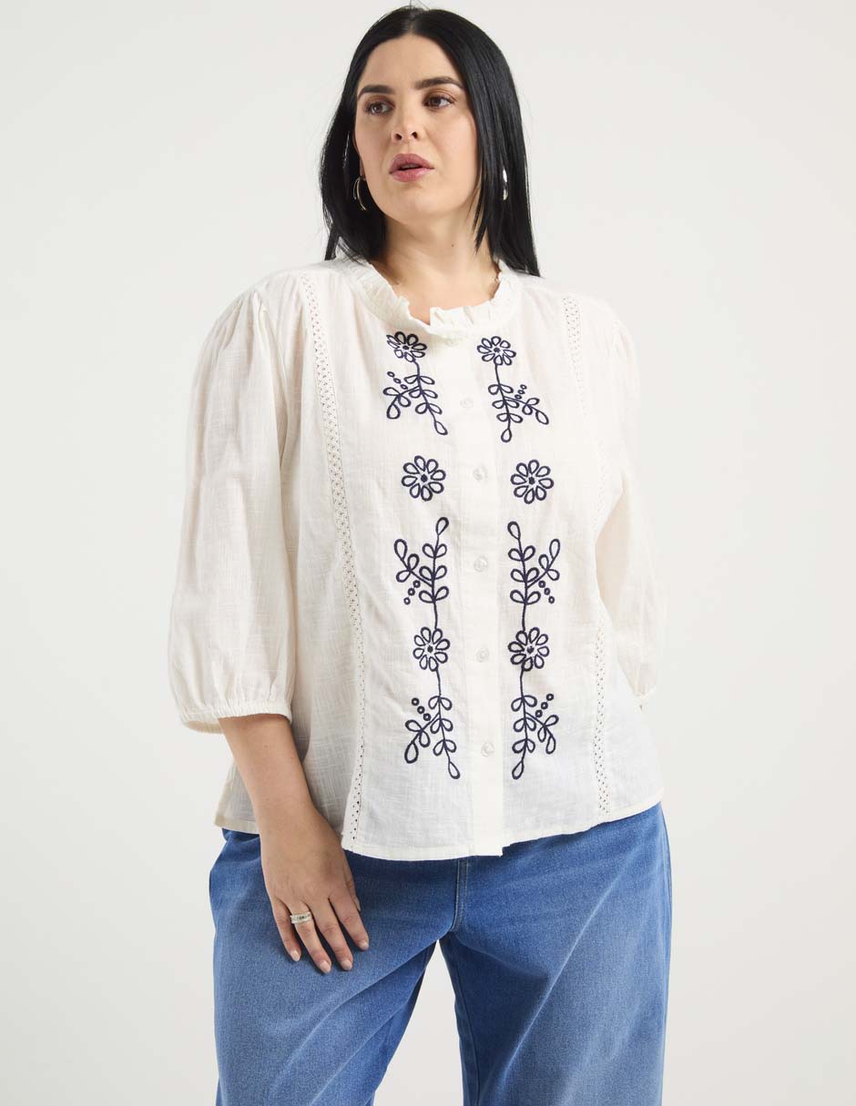 Blusa Weekend Plus manga 3/4 para mujer