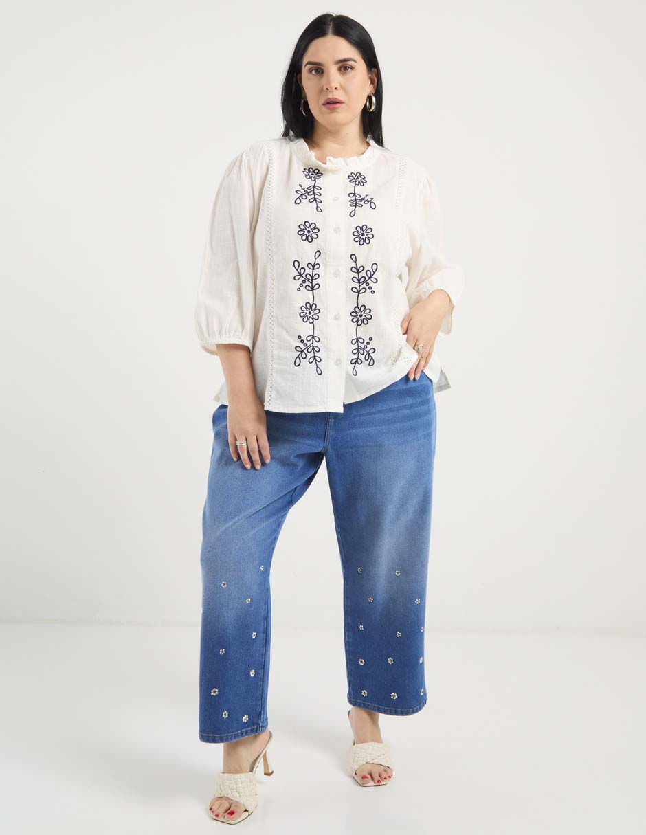 Blusa Weekend Plus manga 3/4 para mujer