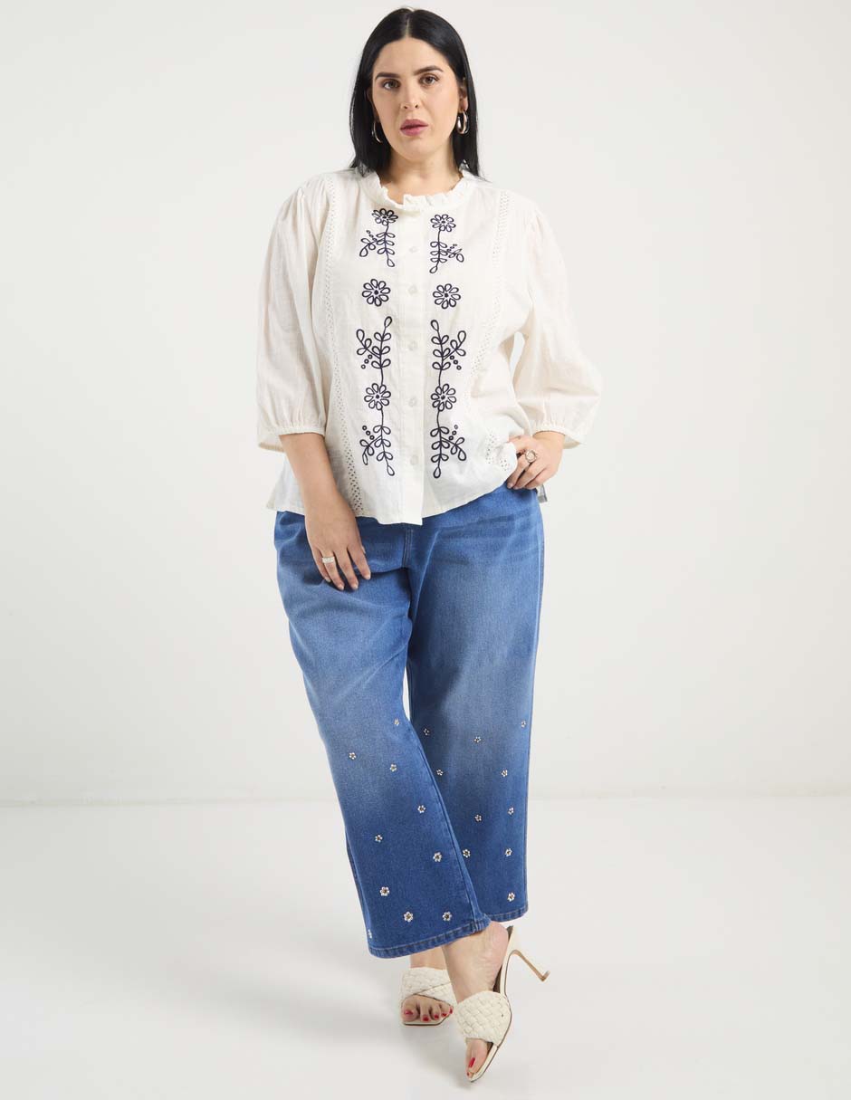 Blusa Weekend Plus manga 3/4 para mujer
