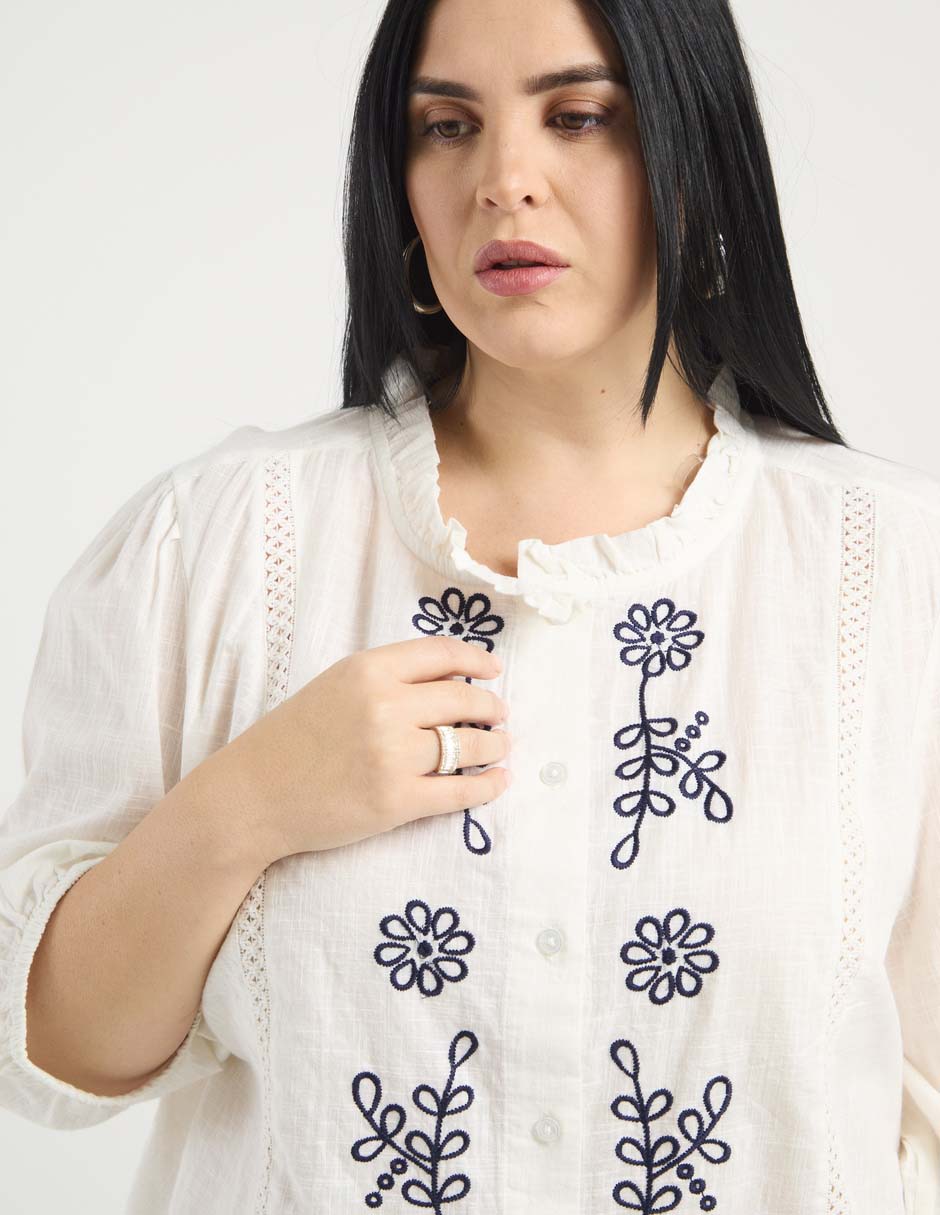 Blusa Weekend Plus manga 3/4 para mujer