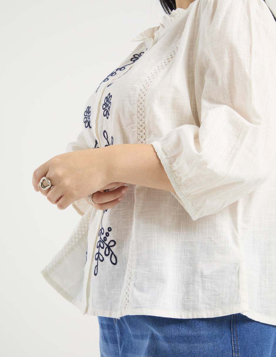 Blusa Weekend Plus manga 3/4 para mujer