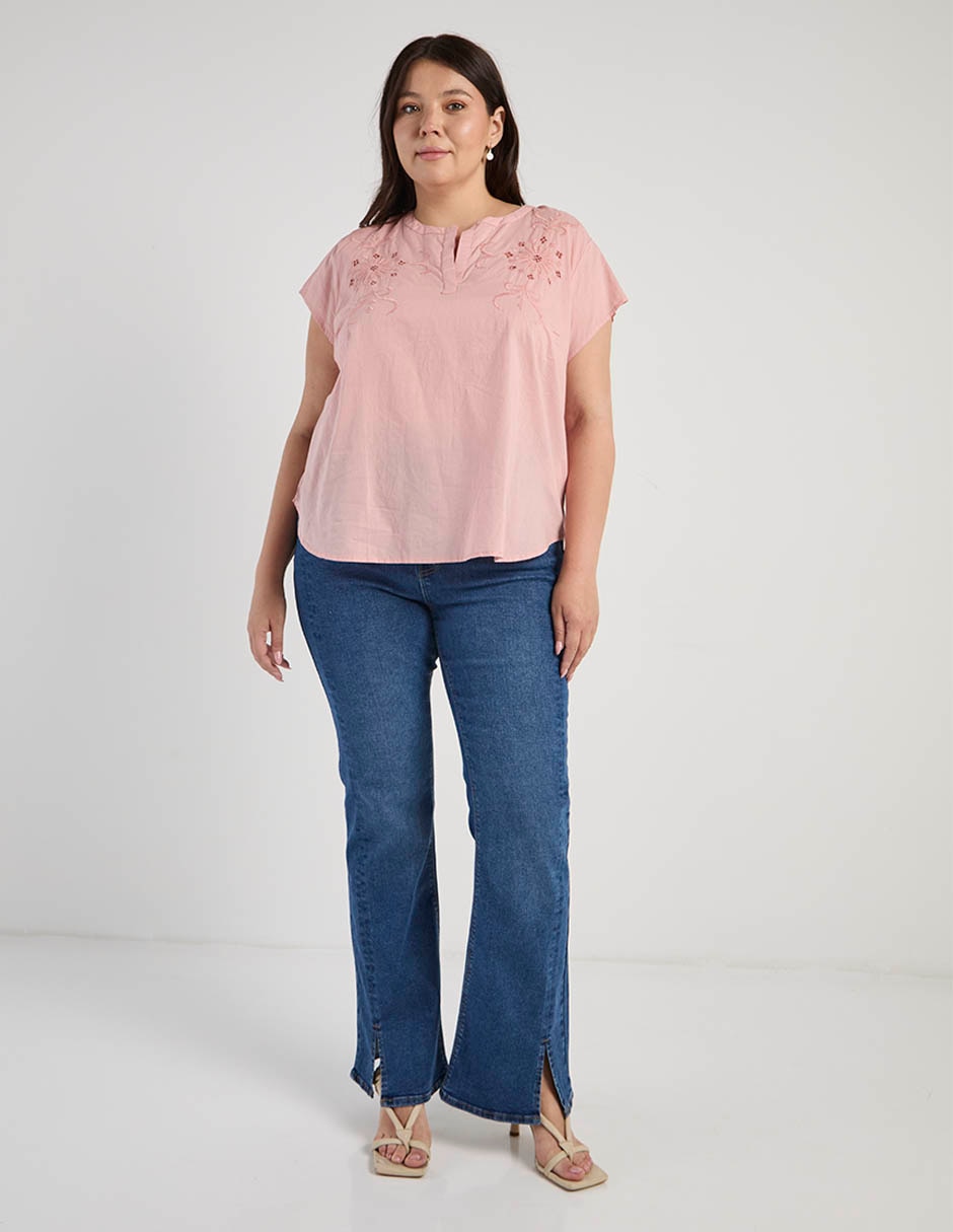 Blusa manga corta para mujer