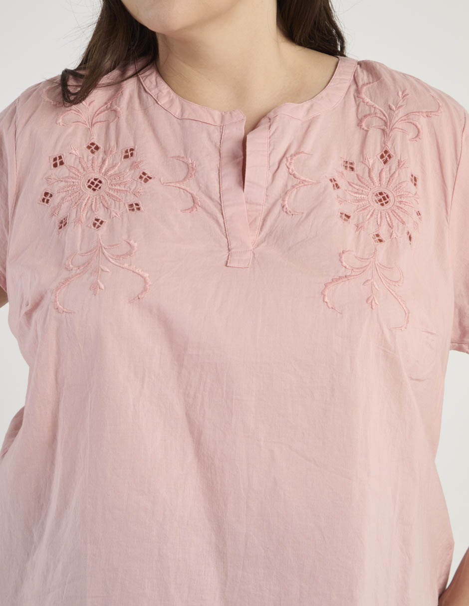 Blusa manga corta para mujer