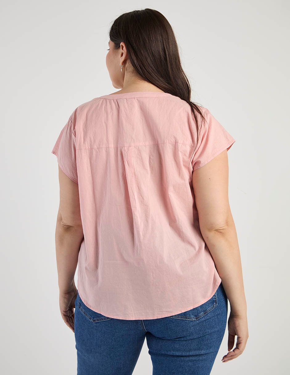 Blusa manga corta para mujer