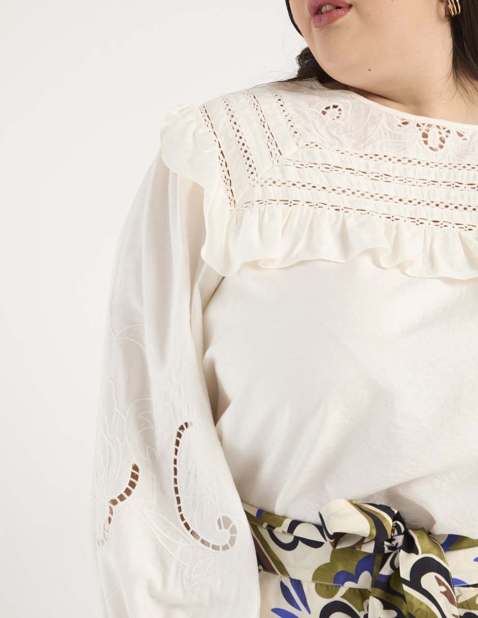 Blusa Weekend Plus manga larga para mujer