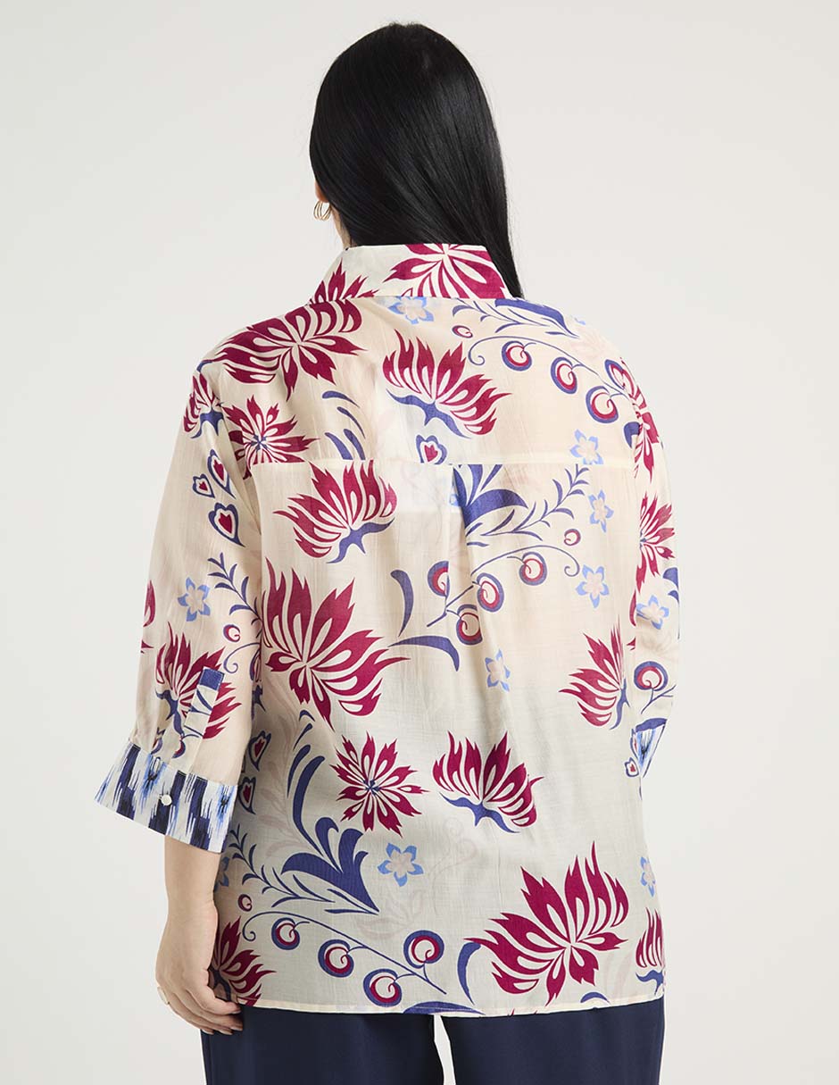 Blusa Weekend Plus manga 3/4 para mujer