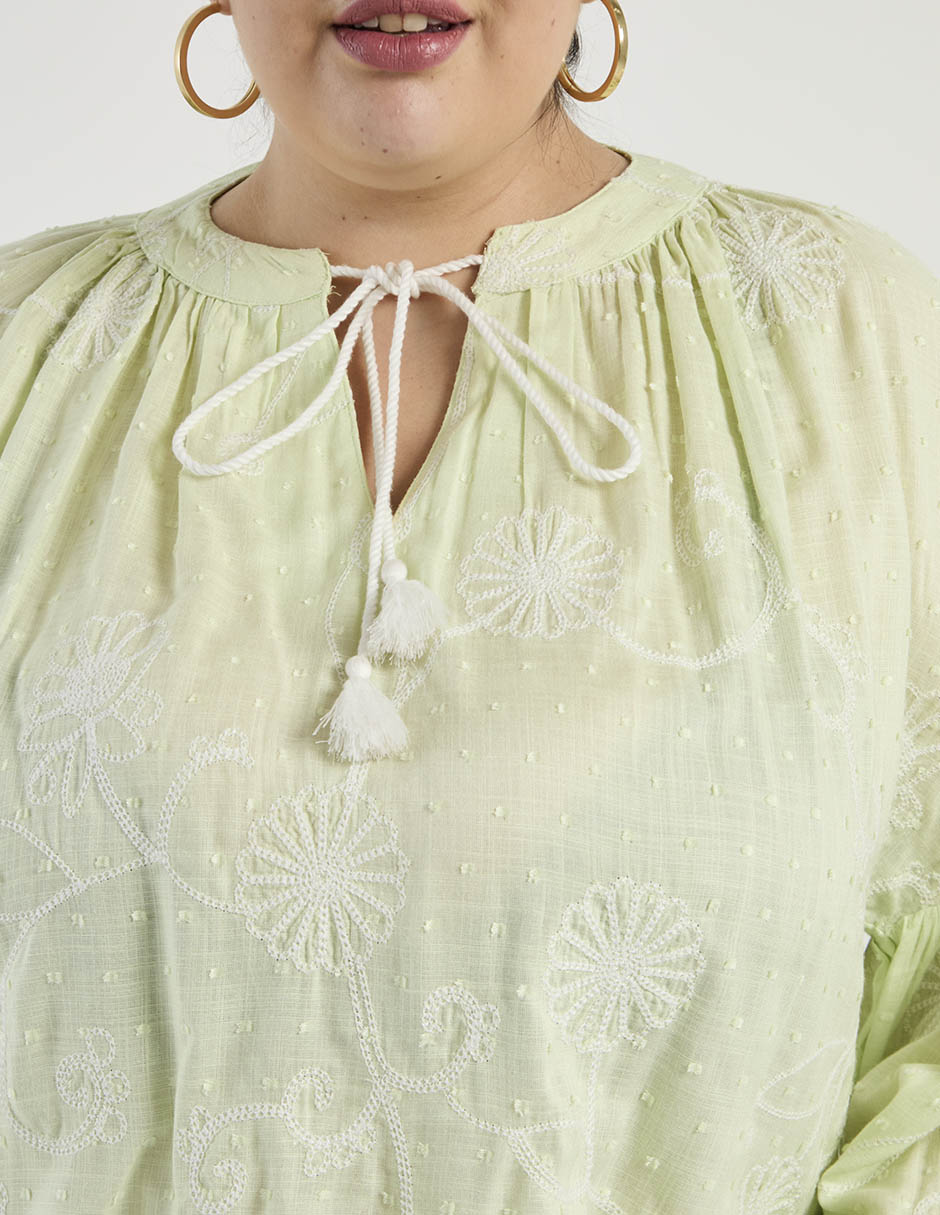 Blusa Weekend Plus manga larga para mujer
