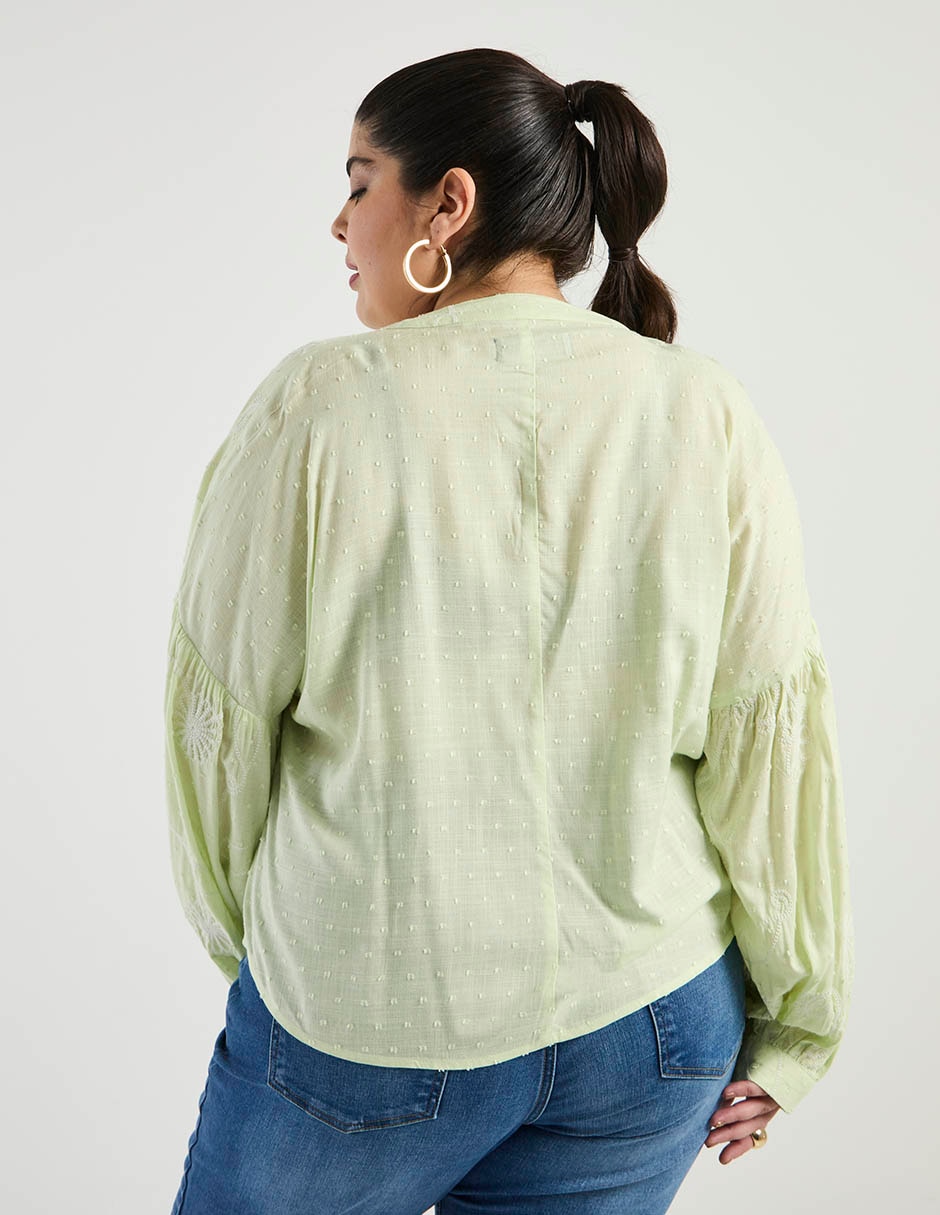 Blusa Weekend Plus manga larga para mujer