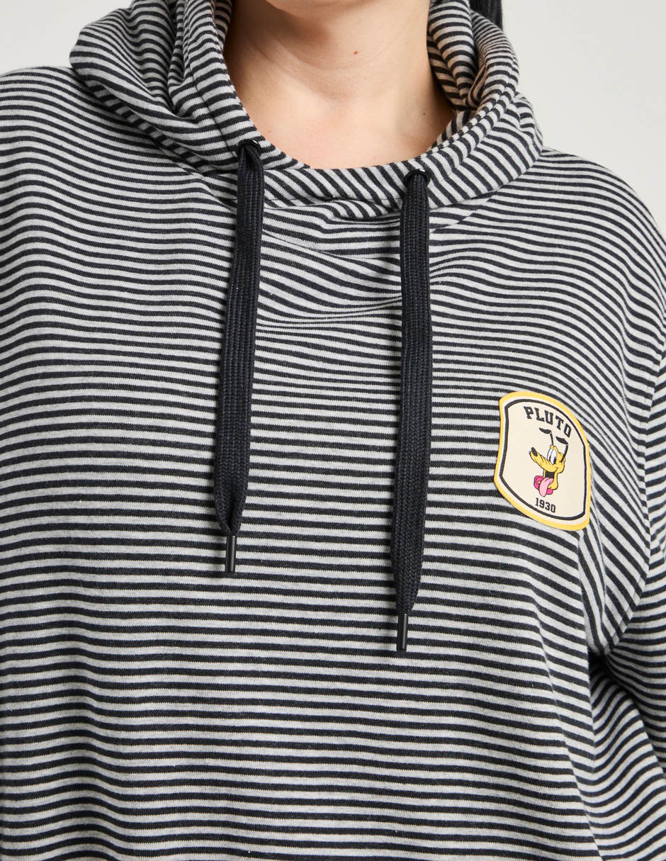 Sudadera con capucha y bolsa para mujer