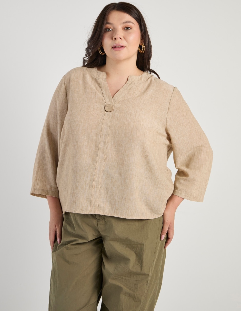 Blusa manga 3/4 para mujer Blusa manga 3/4 para mujer