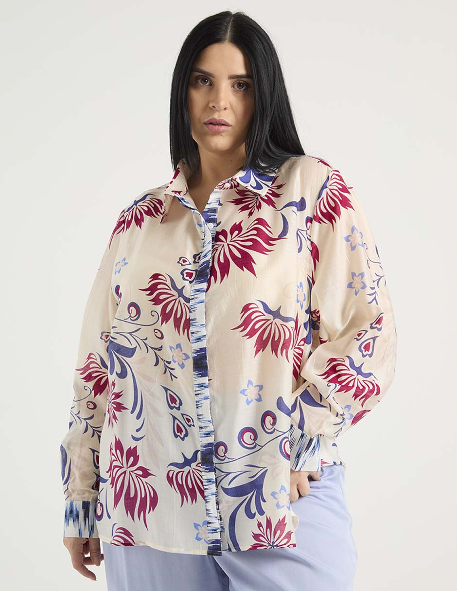 Blusa Weekend Plus manga larga para mujer