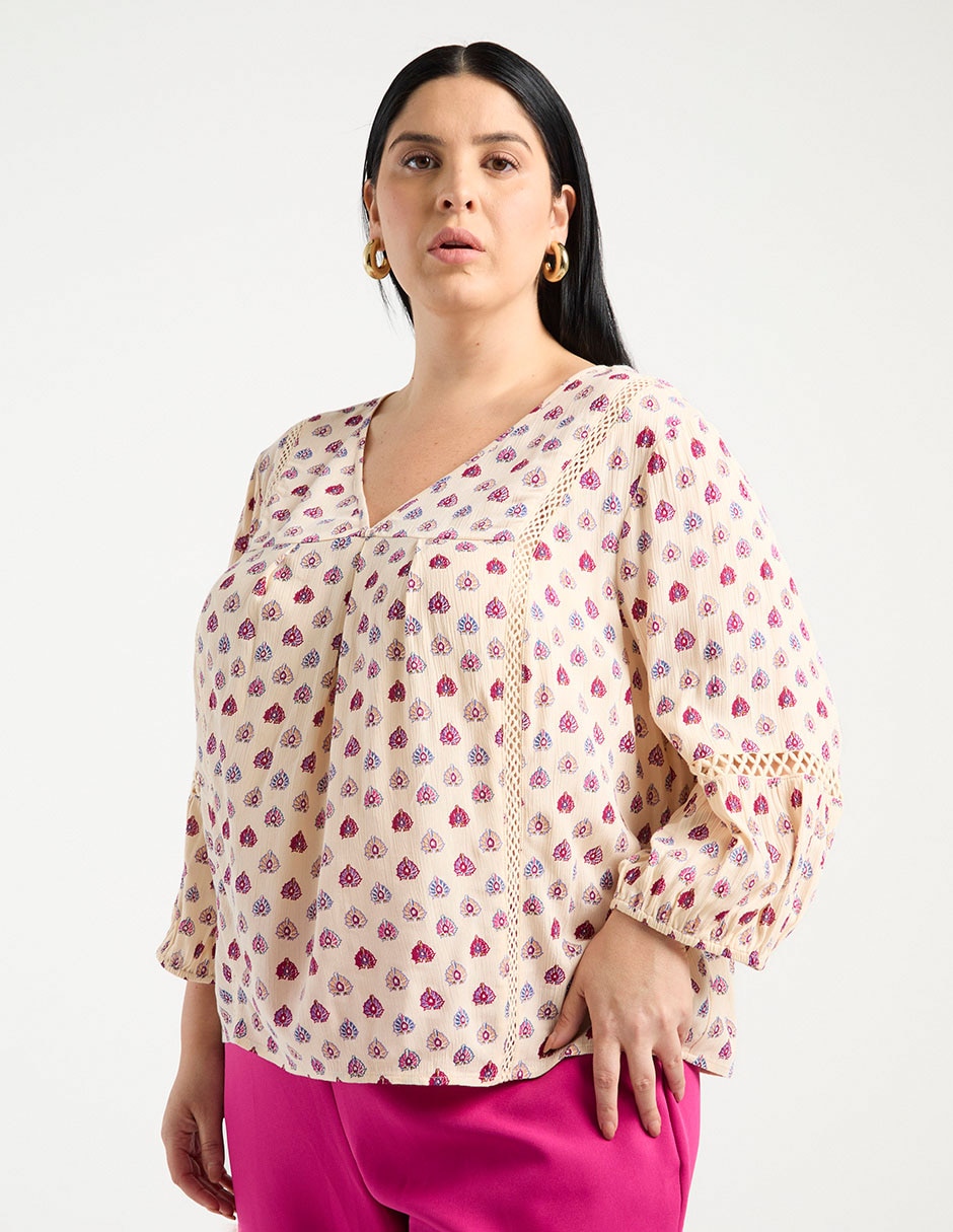 Blusa manga larga para mujer 7