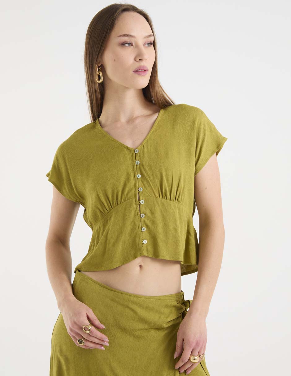 Blusa manga corta para mujer 1
