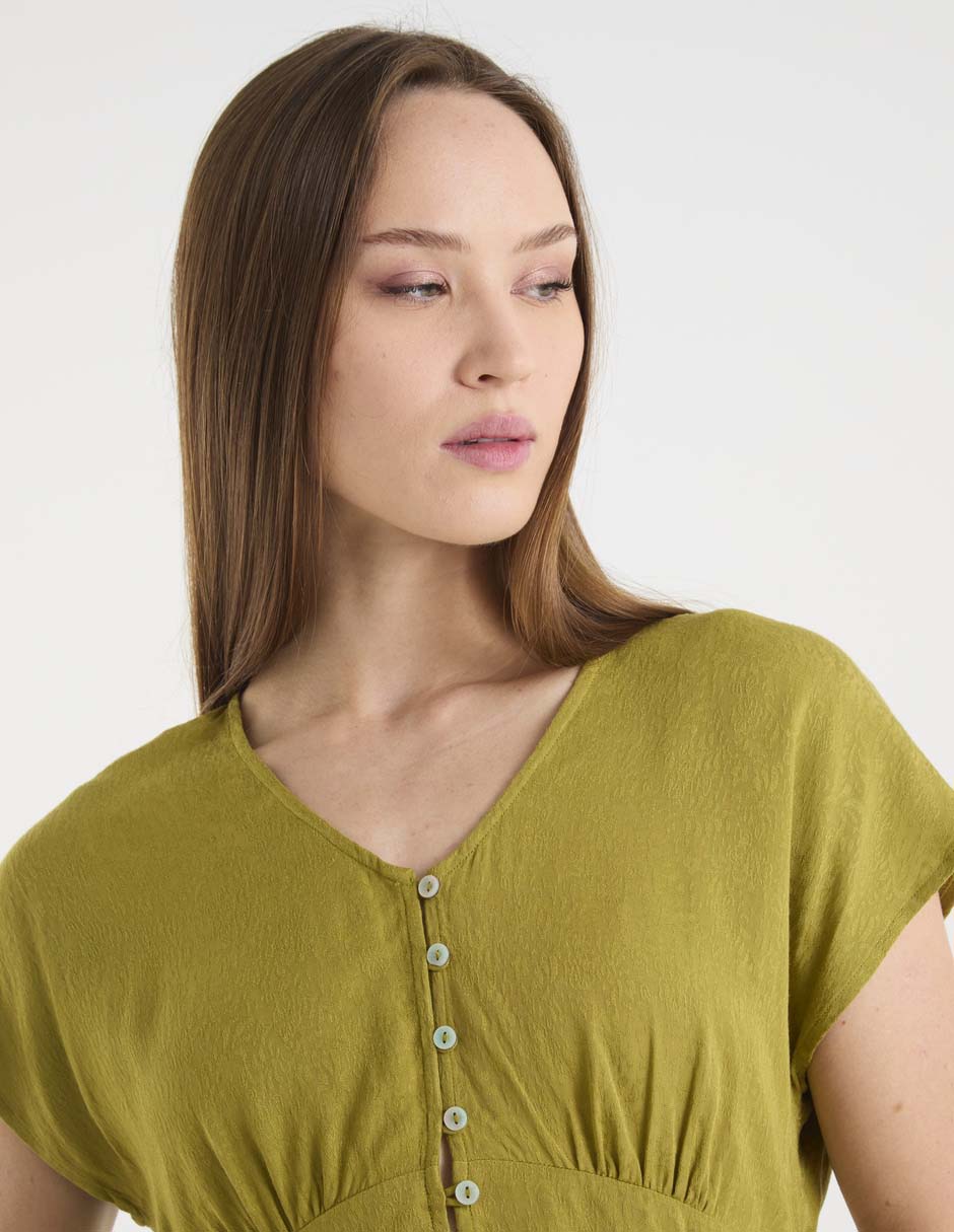 Blusa manga corta para mujer 7