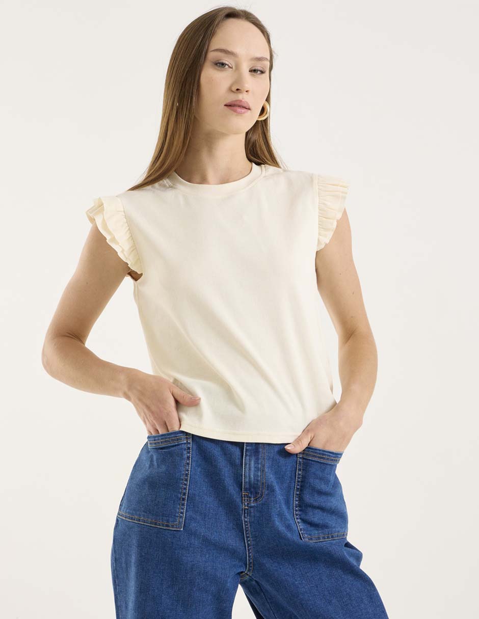 Playera manga corta Week By Weekend cuello redondo para mujer Playera manga corta Week By Weekend cuello redondo para mujer
