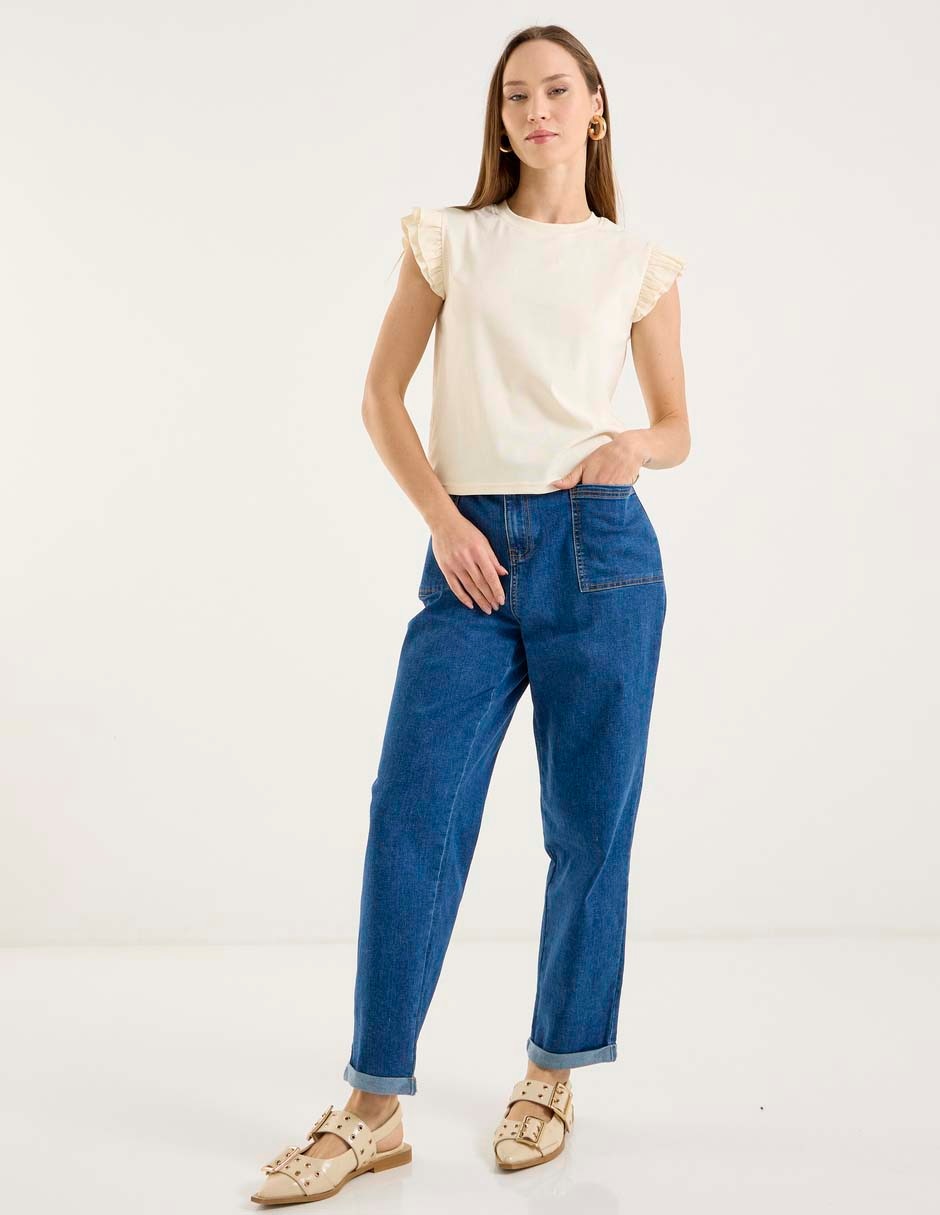 Playera manga corta Week By Weekend cuello redondo para mujer