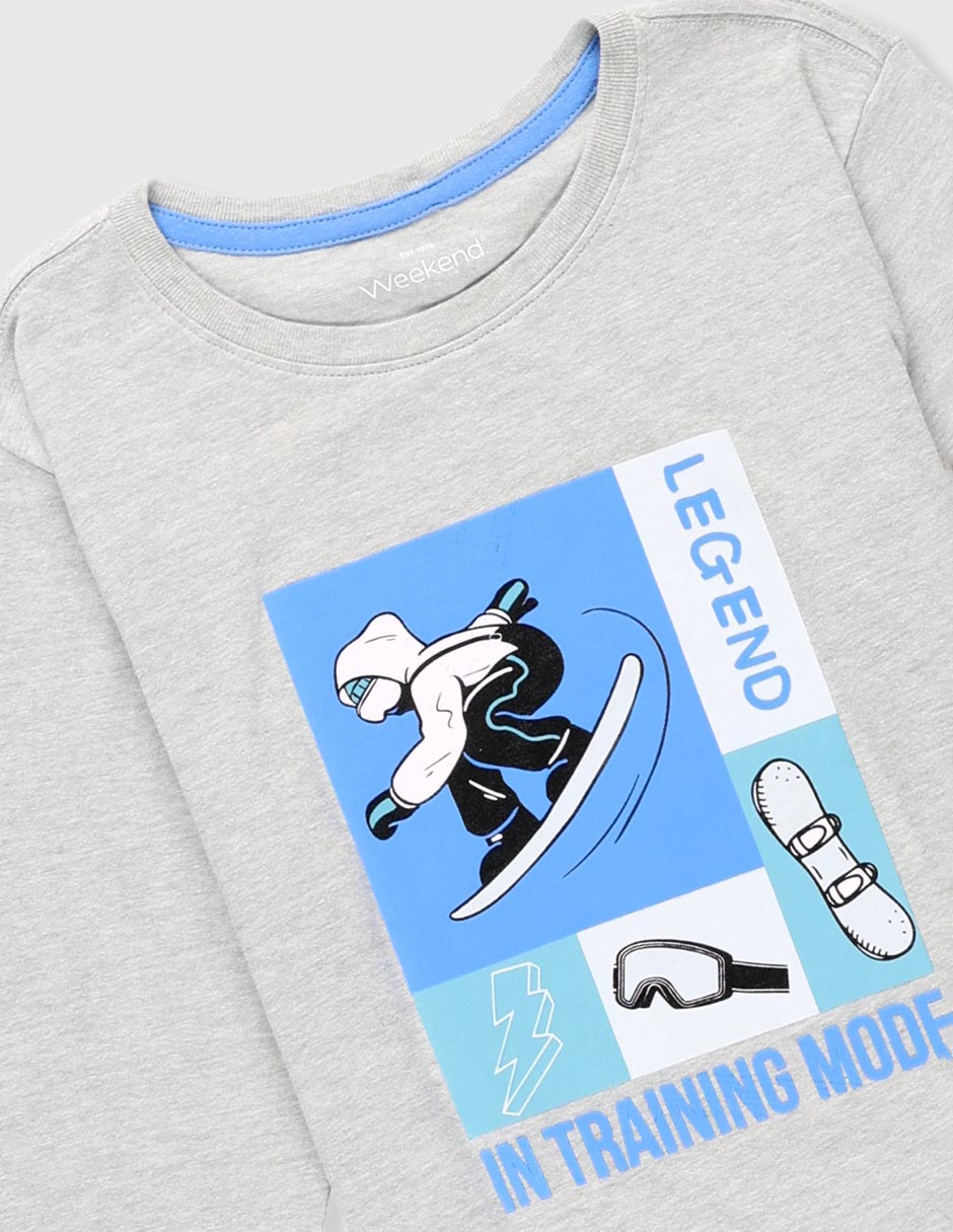 Playera manga larga para niño