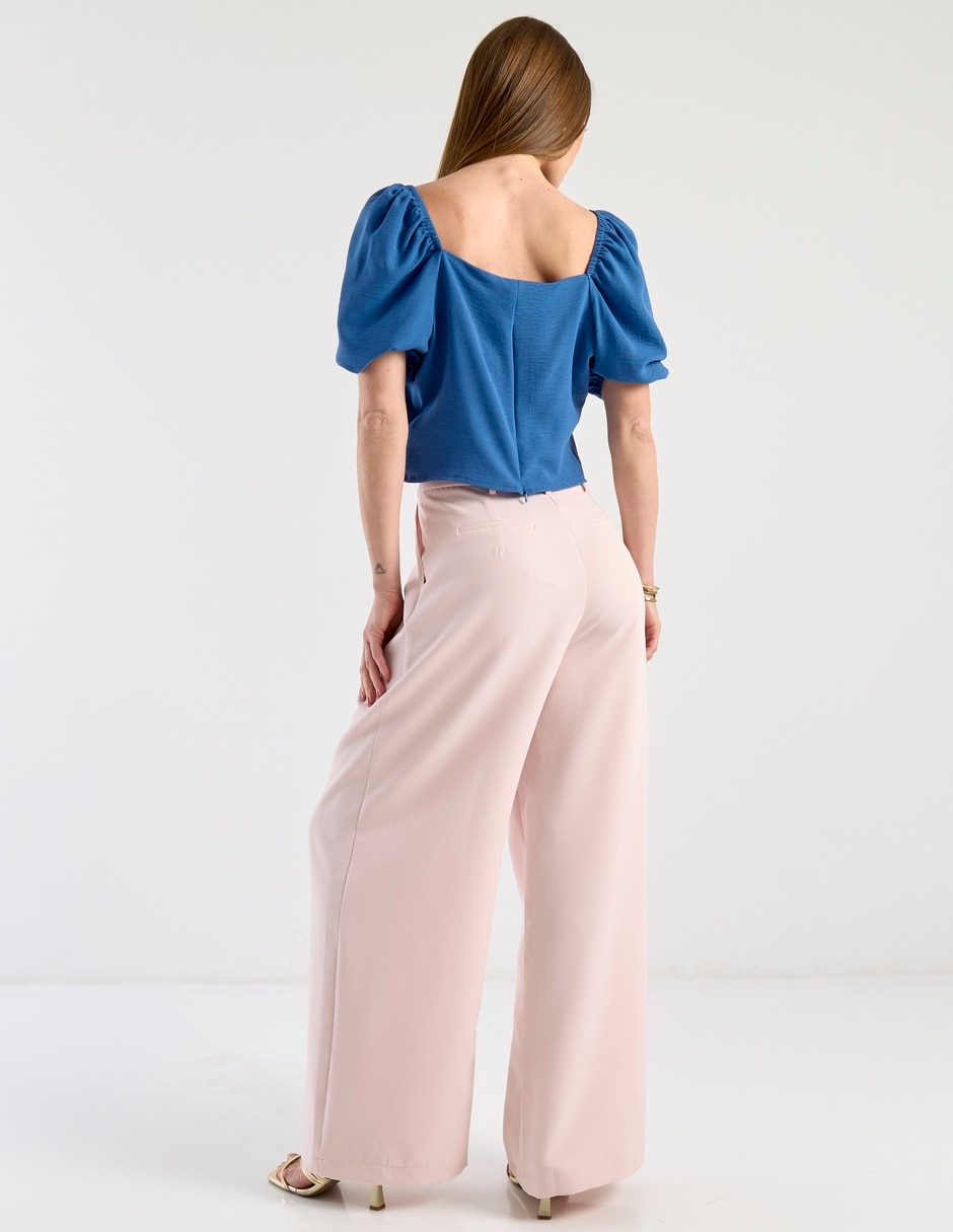 Pantalón de vestir wide leg para mujer 6
