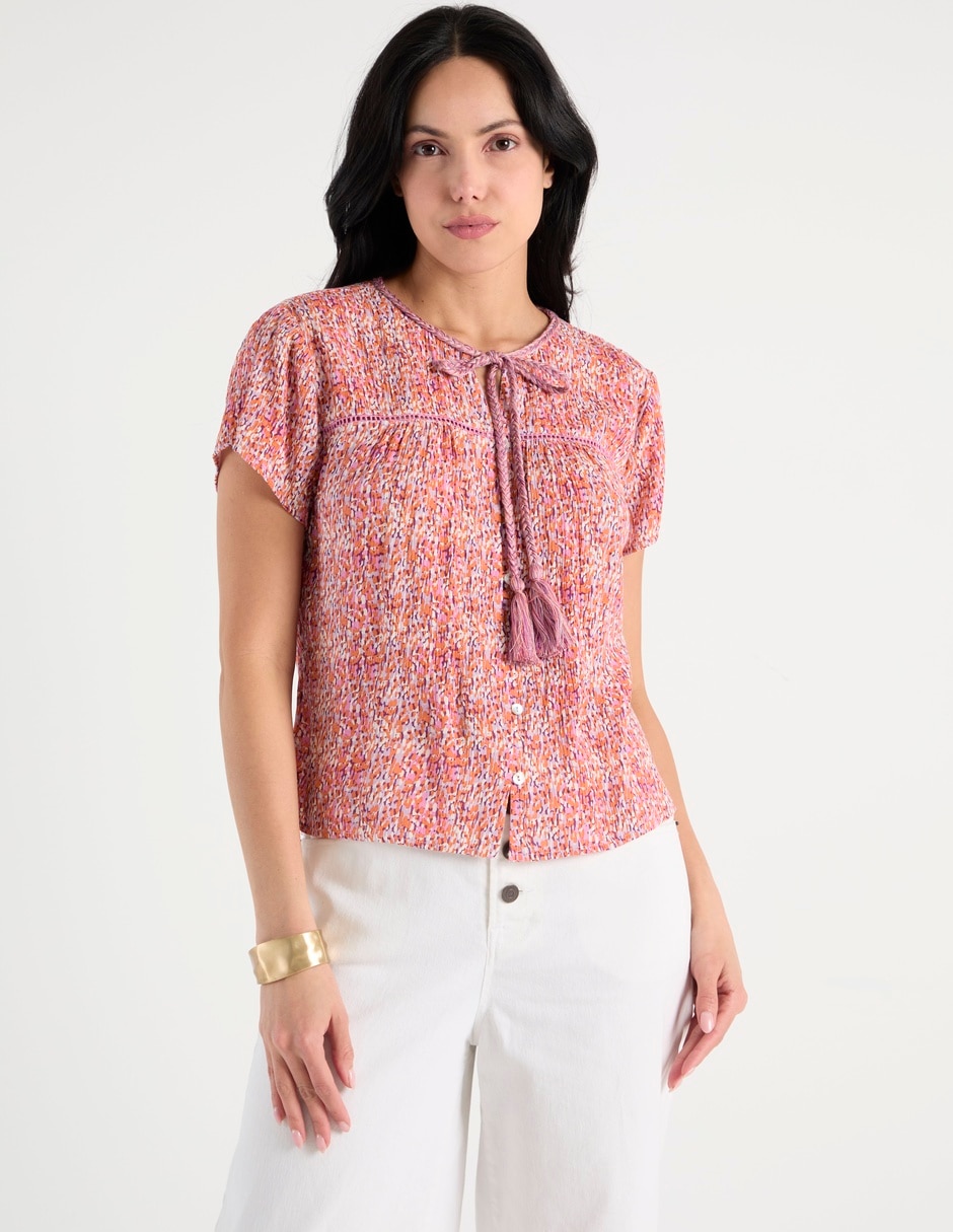 Blusa Week By Weekend manga corta para mujer