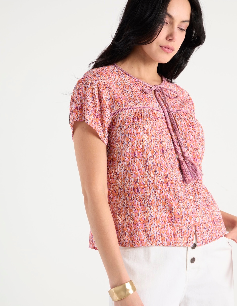 Blusa Week By Weekend manga corta para mujer