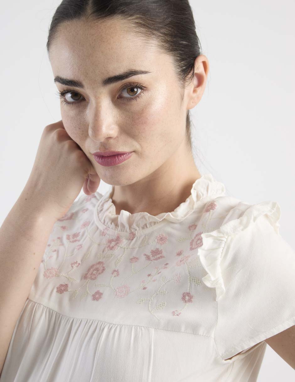Blusa Week By Weekend manga corta para mujer