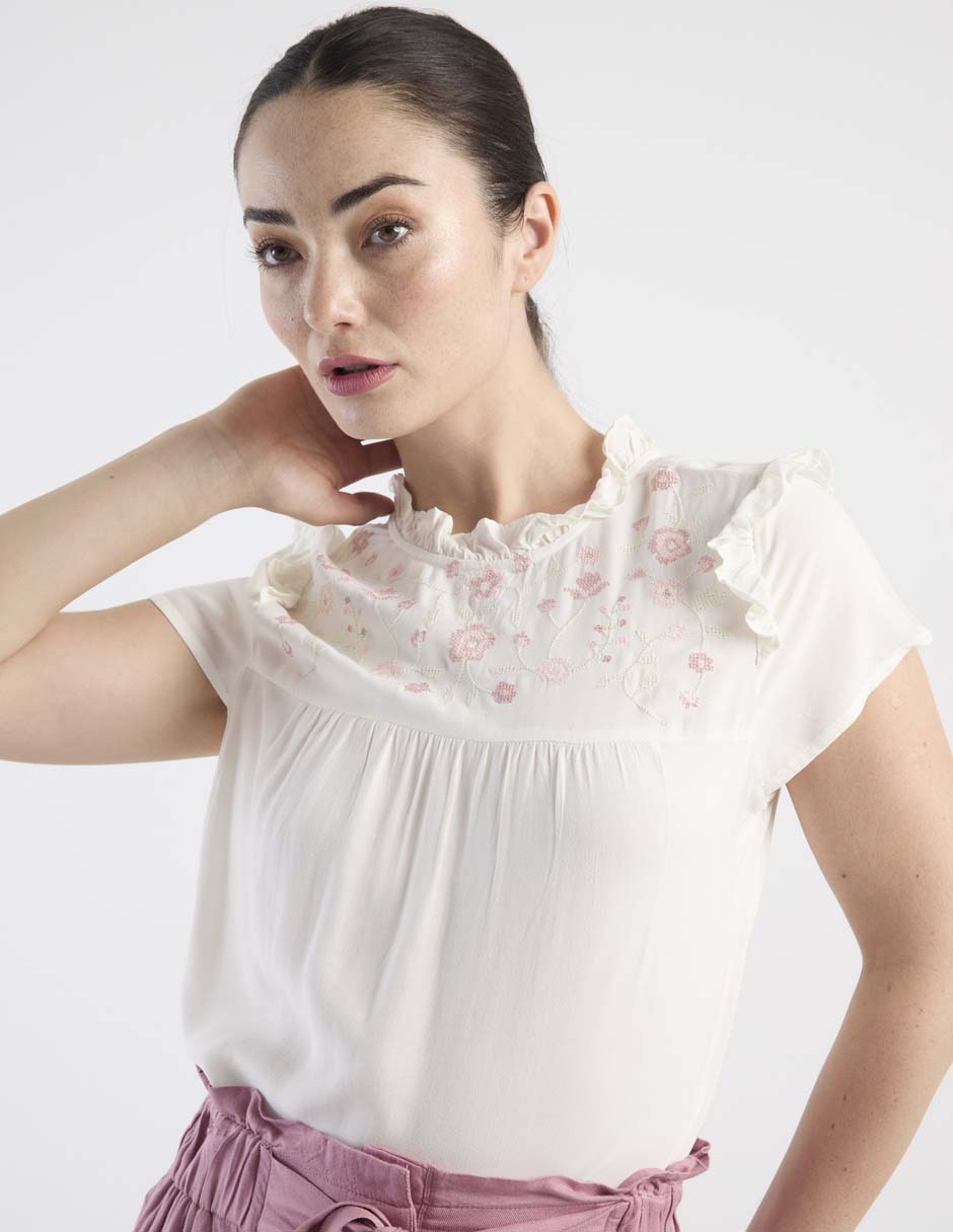 Blusa Week By Weekend manga corta para mujer