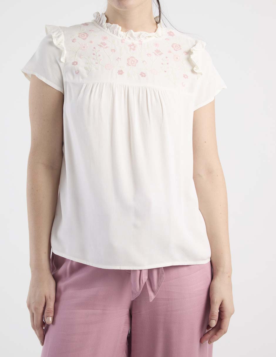 Blusa Week By Weekend manga corta para mujer