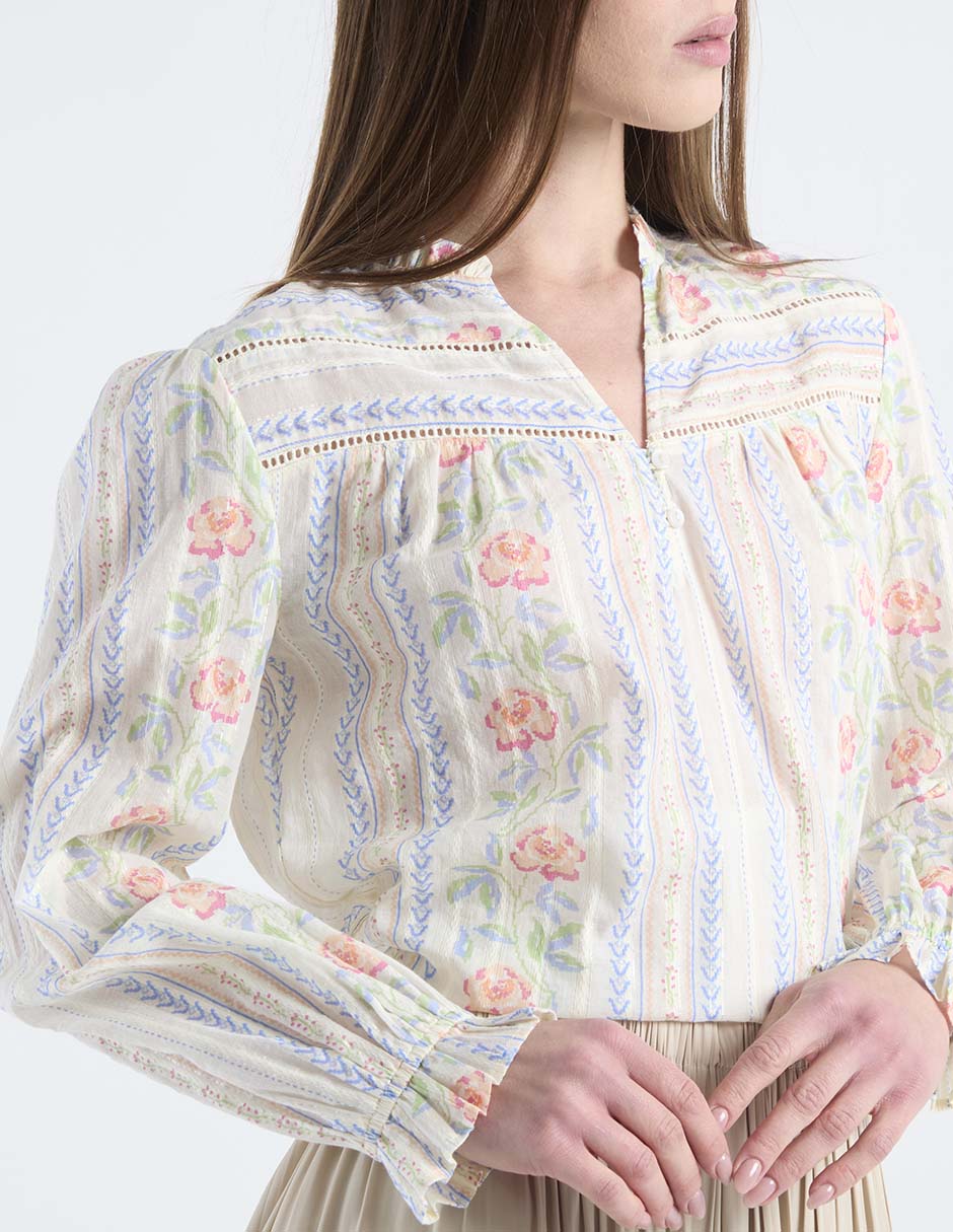 Blusa Week By Weekend manga larga para mujer